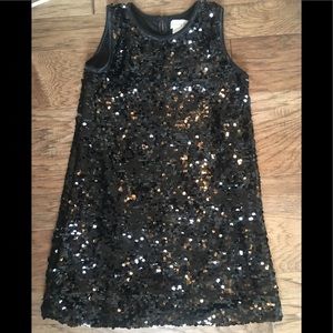 Black sequined shift dress - Girls size 8